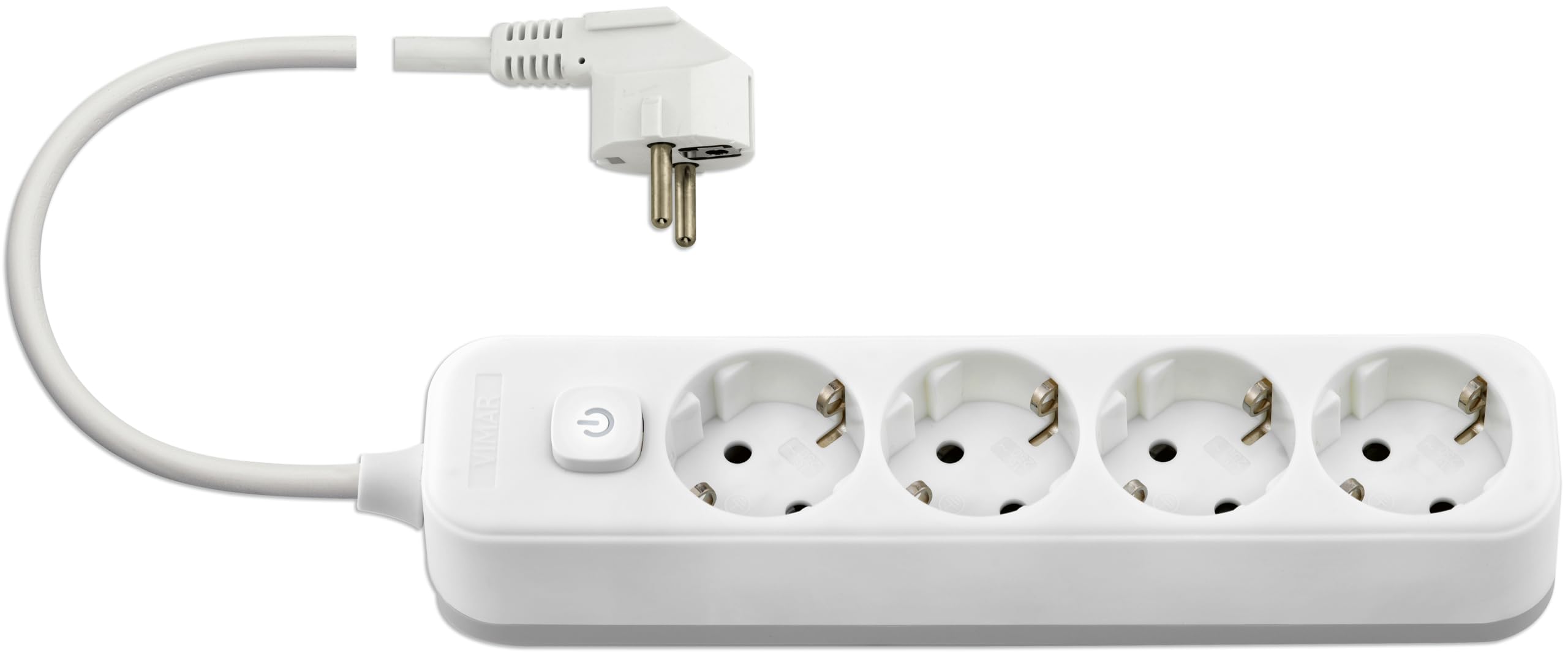 Vimar 00494.X.B multiprise 4 Schuko blanc câble 5 m