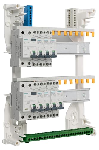 Siemens tableau électrique 2 rangées pré-équipé 2x40A 7 disjoncteurs