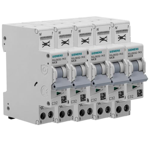Siemens Sentron disjoncteur Ph+N 32A lot de 5 courbe C