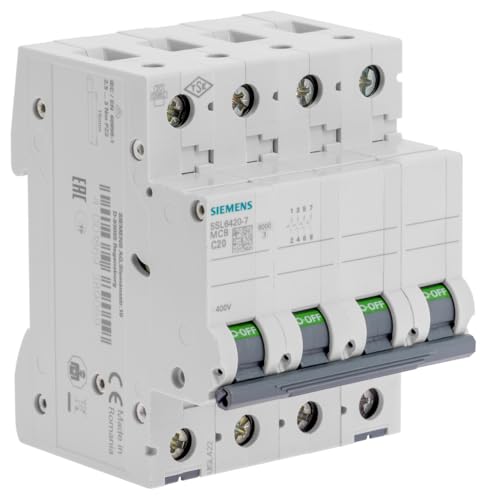 Siemens SENTRON disjoncteur tétrapolaire 20A courbe C 4P