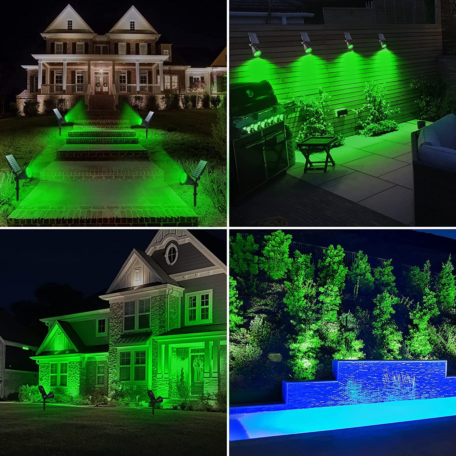 T-Sun Spot Lights spot solaire vert 4 pièces IP65