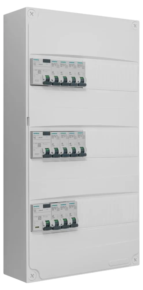 Siemens Tableau 3 Rangées Pré-équipé Tableau Électrique 40+63A