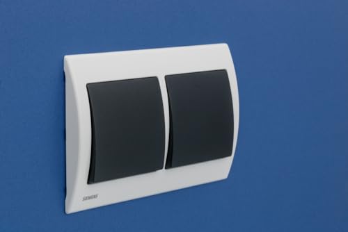 Siemens Delta Iris plaque double horizontale blanc