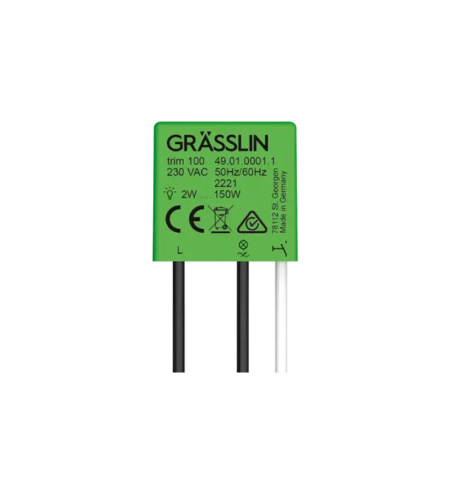 Grasslin trim 100 minuterie rail DIN éclairage cage d’escalier