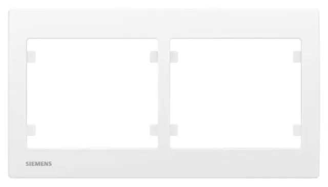 Siemens Delta Iris plaque double horizontale blanc