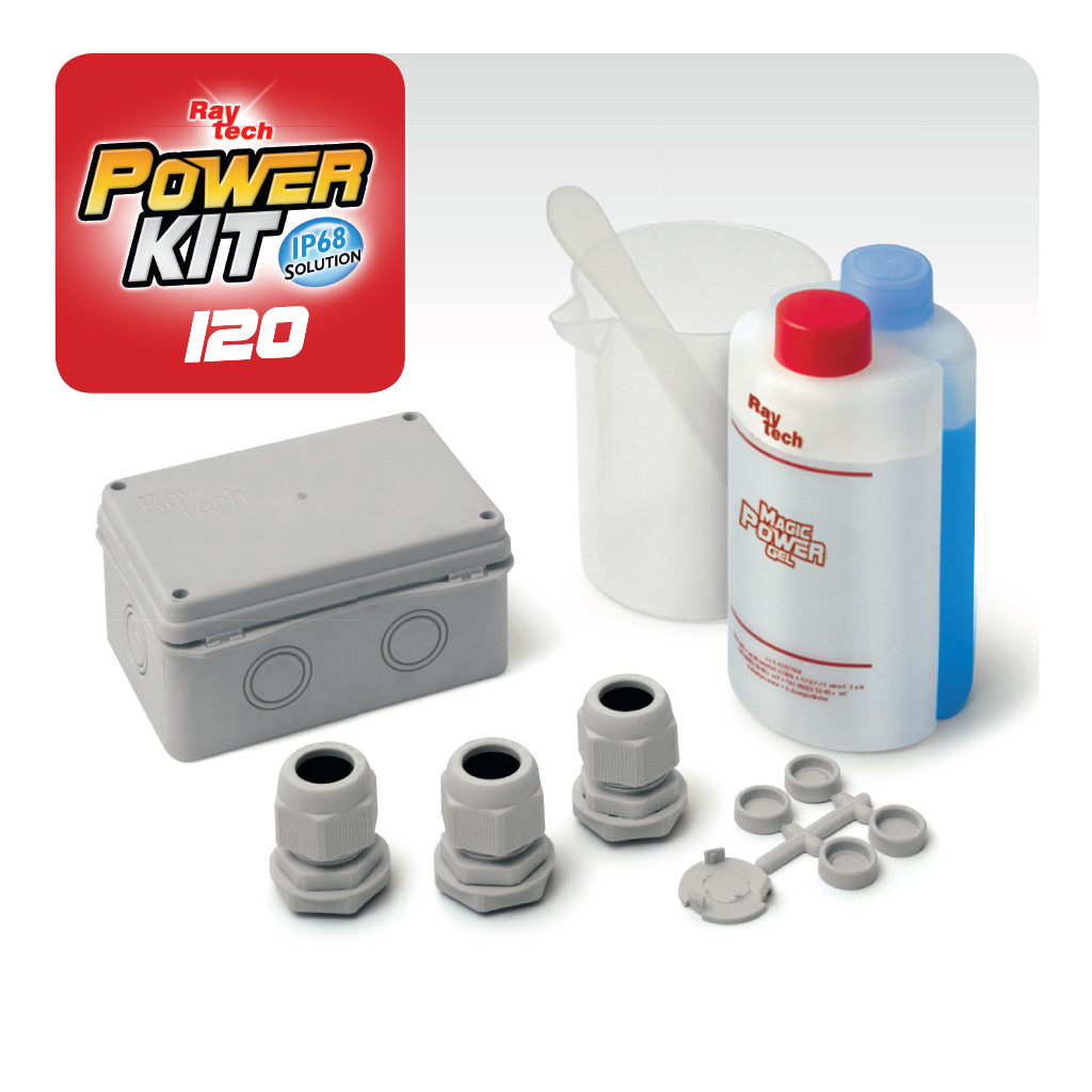 Raytech Power Kit IP68 boîtier gel réutilisable plafond