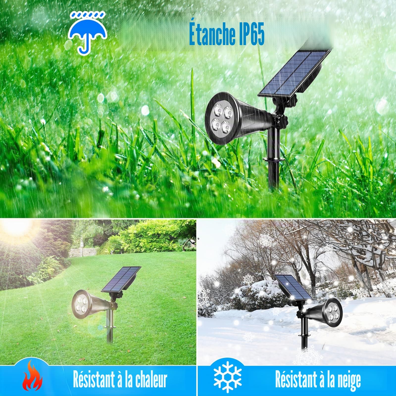 T-Sun Spot Lights spot solaire extérieur blanc froid lot de 1