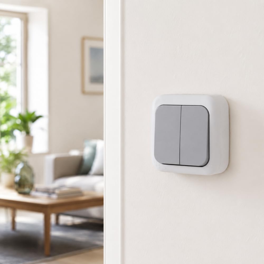 Siemens Étanche Interrupteur Double Va-et-Vient Gris IP54