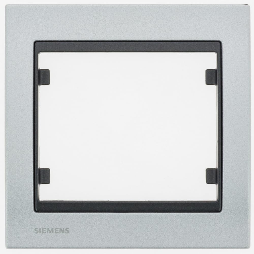Siemens Delta Iris plaque simple aluminium texturé prise