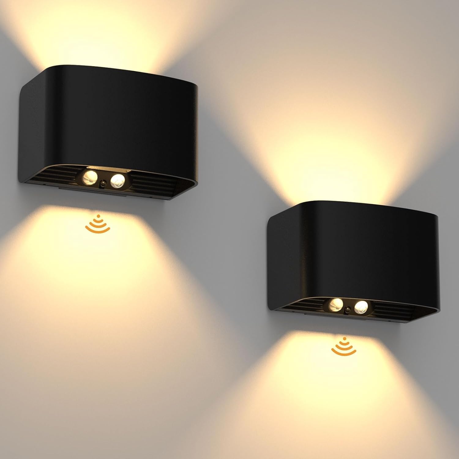 T-Sun Wall Lights applique murale LED 3000K noir lot 2