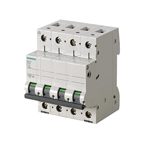 Siemens Sentron disjoncteur tétrapolaire 16A courbe C 4P