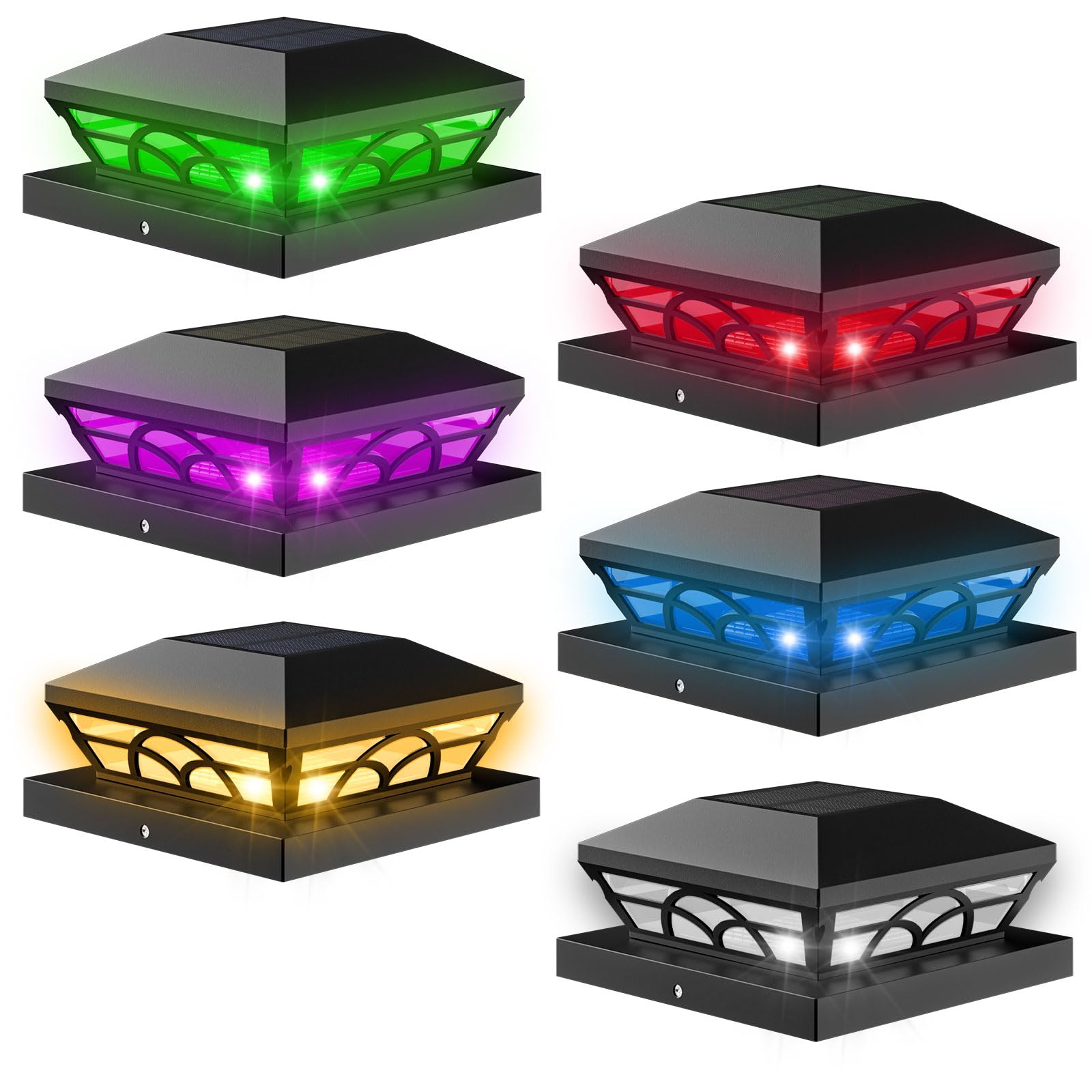 T-Sun Wall Lights RGB lampe solaire murale lot de 6 8 couleurs