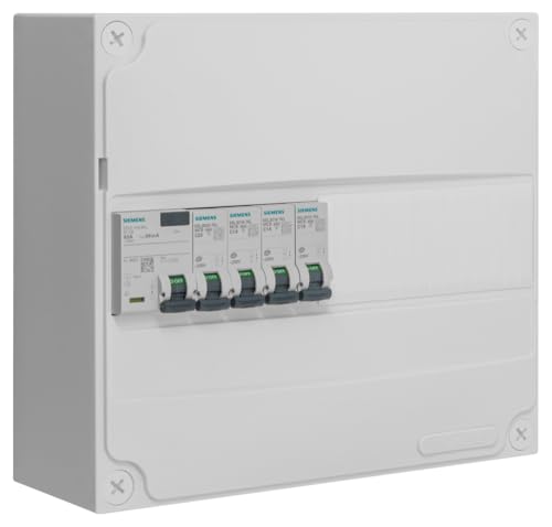 Siemens tableau électrique 1 rangée pré-équipé 63A type A 4 disjoncteurs