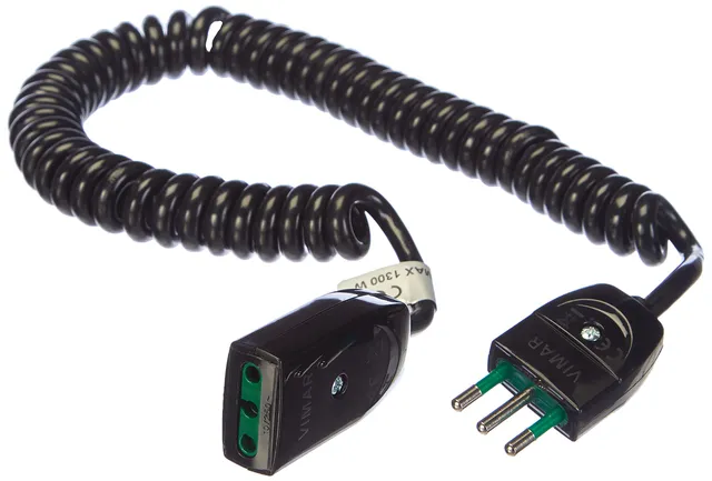 Vimar 0P32347 rallonge spirale 3m 3G0,75 noire 10A