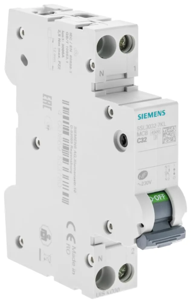 Siemens SENTRON disjoncteur 32A Ph+N courbe C 4,5kA 230V