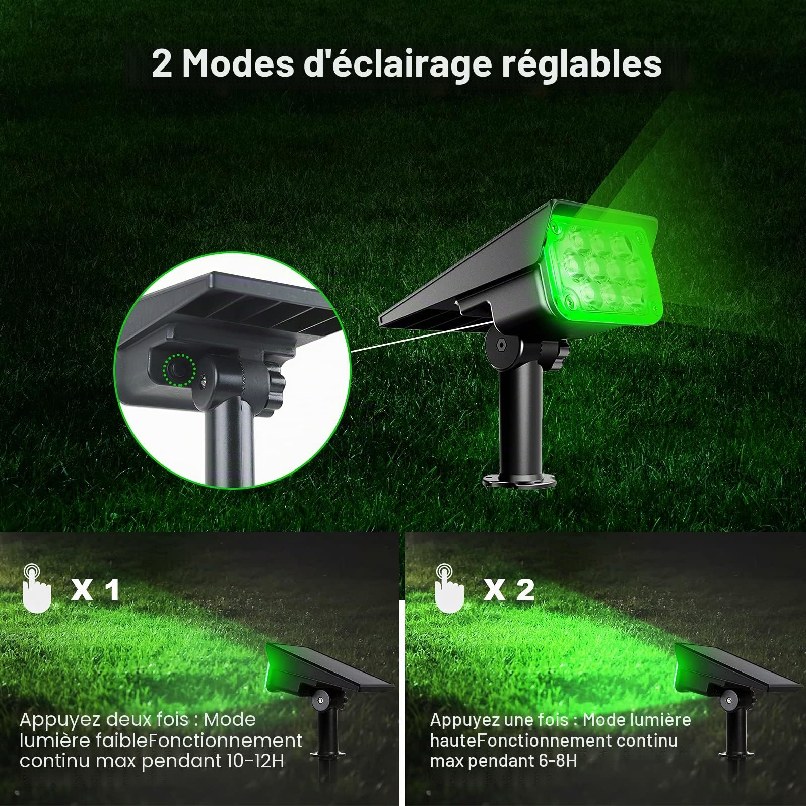 T-Sun Spot Lights 4 spots solaires verts IP65 lot 4