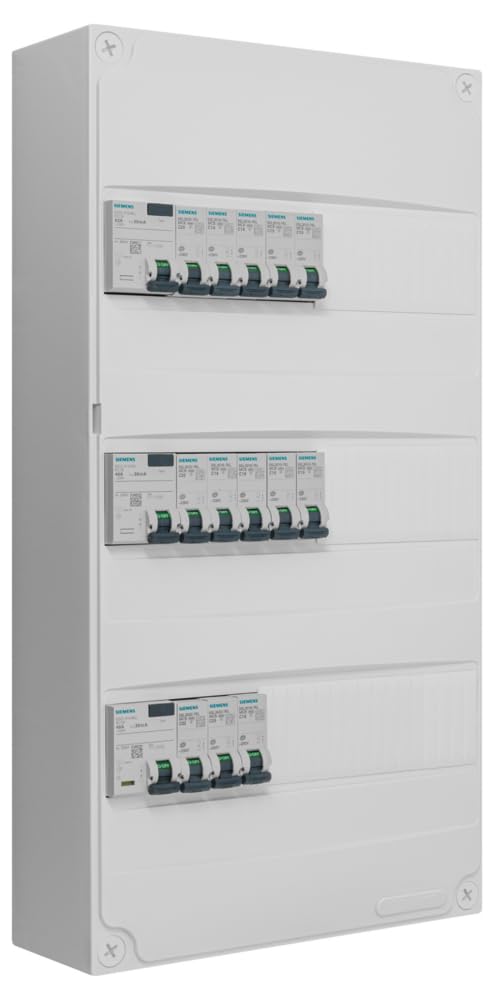 Siemens tableau électrique 3 rangées pré-équipé 13 disjoncteurs 3 ID
