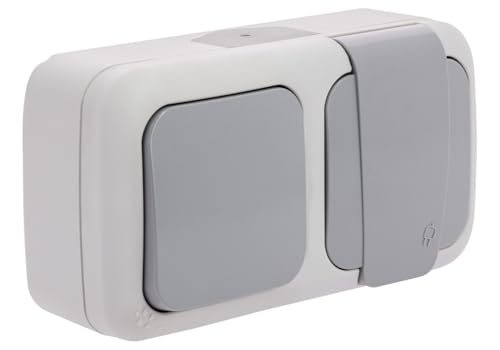 Siemens étanche VV + prise 2P+T gris IP54 auto