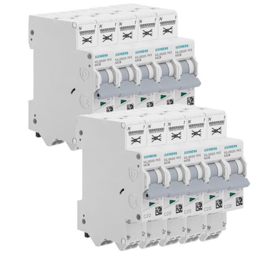 Siemens Sentron disjoncteur Ph+N 20A lot de 10 courbe C