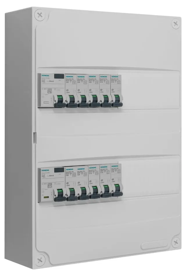 Siemens Tableau 2 Rangées Pré-équipé Tableau Électrique 2x63A