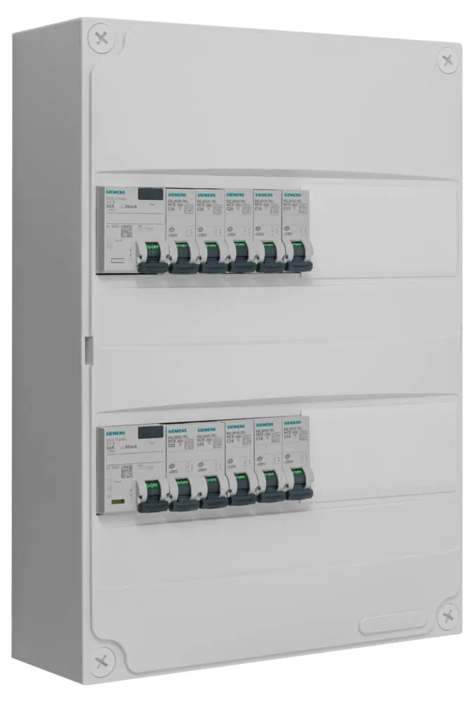 Siemens Tableau 2 Rangées Pré-équipé Tableau Électrique 2x63A