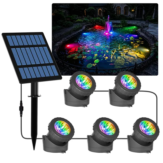 T-Sun Pond Lights lampe bassin solaire RGB lot 5 IP68