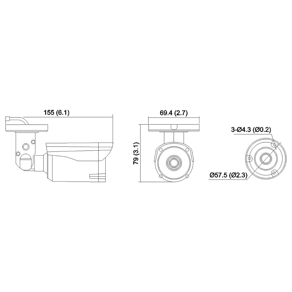 Vimar 46CAM.136B.8 caméra bullet Full-HD 1080p IP66 3,6 mm