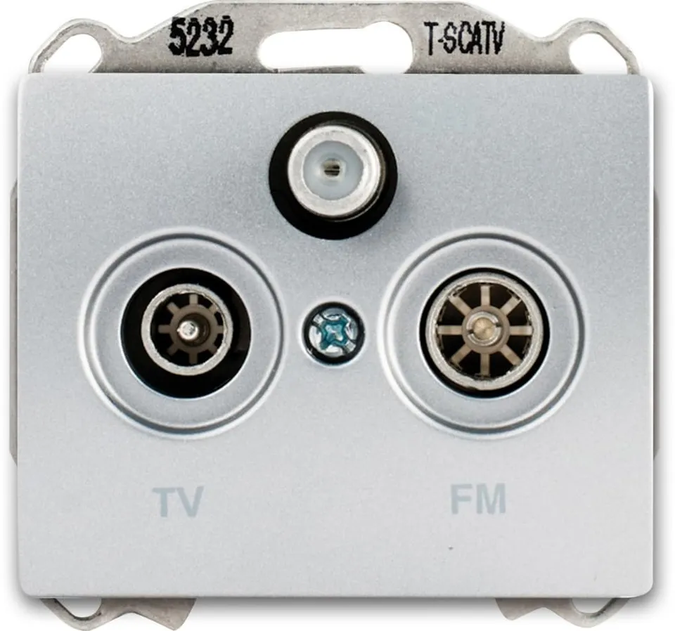 Siemens Delta Iris prise TV/FM/SAT alu silver