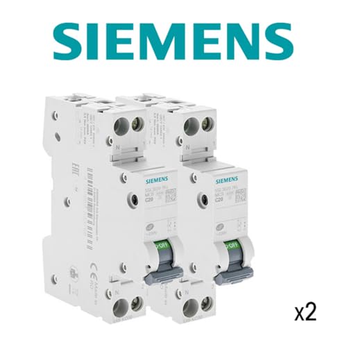 Siemens SENTRON Lot 2 Disjoncteurs 20A Phase+Neutre courbe C