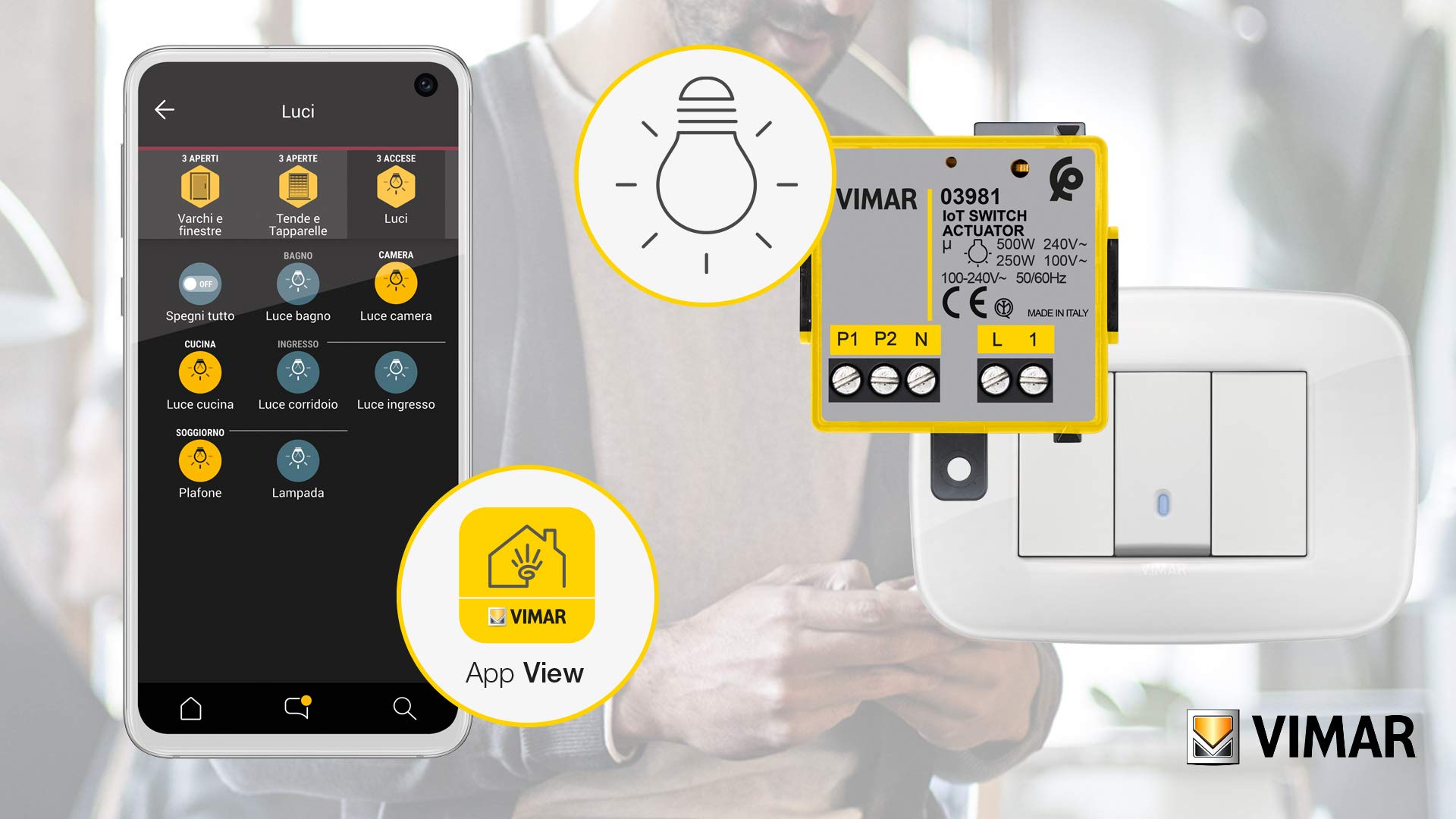 Vimar 03981 actionneur connecté Wi-Fi relais Zigbee encastré