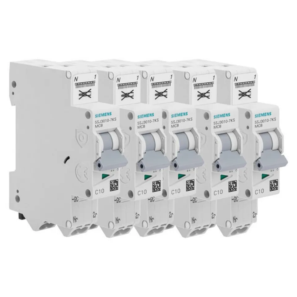 Siemens Sentron disjoncteur Ph+N 10A lot de 5 courbe C