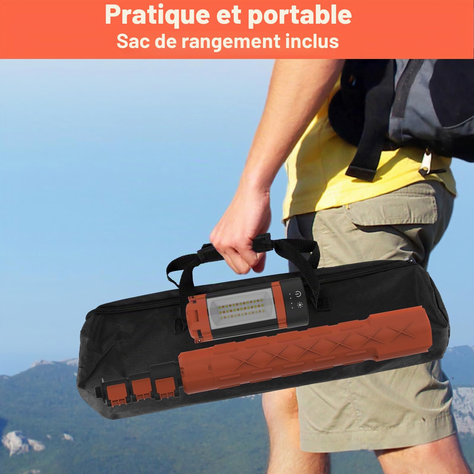 T-Sun Work Lights projecteur chantier LED 9000mAh + trépied