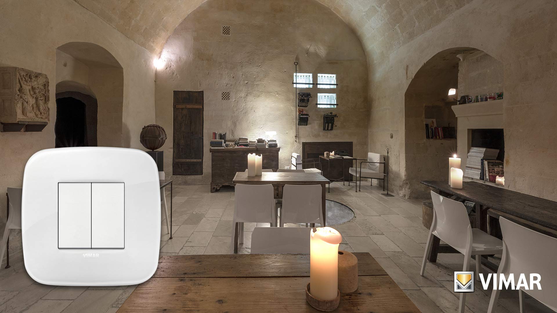 Vimar Arké interrupteur sans fil Hue blanc 0K03906.06