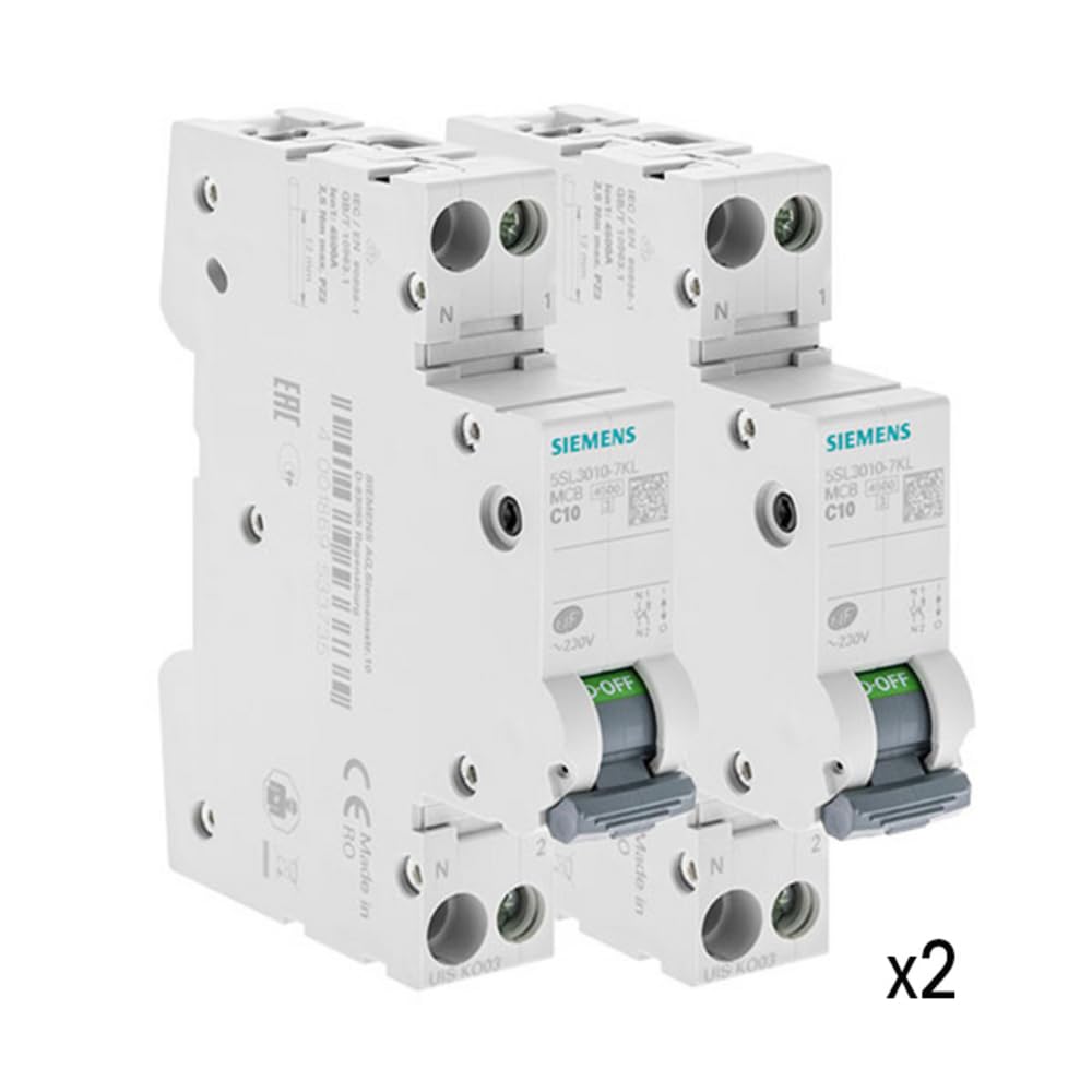 Siemens SENTRON disjoncteur 10A phase neutre lot 2 courbe C
