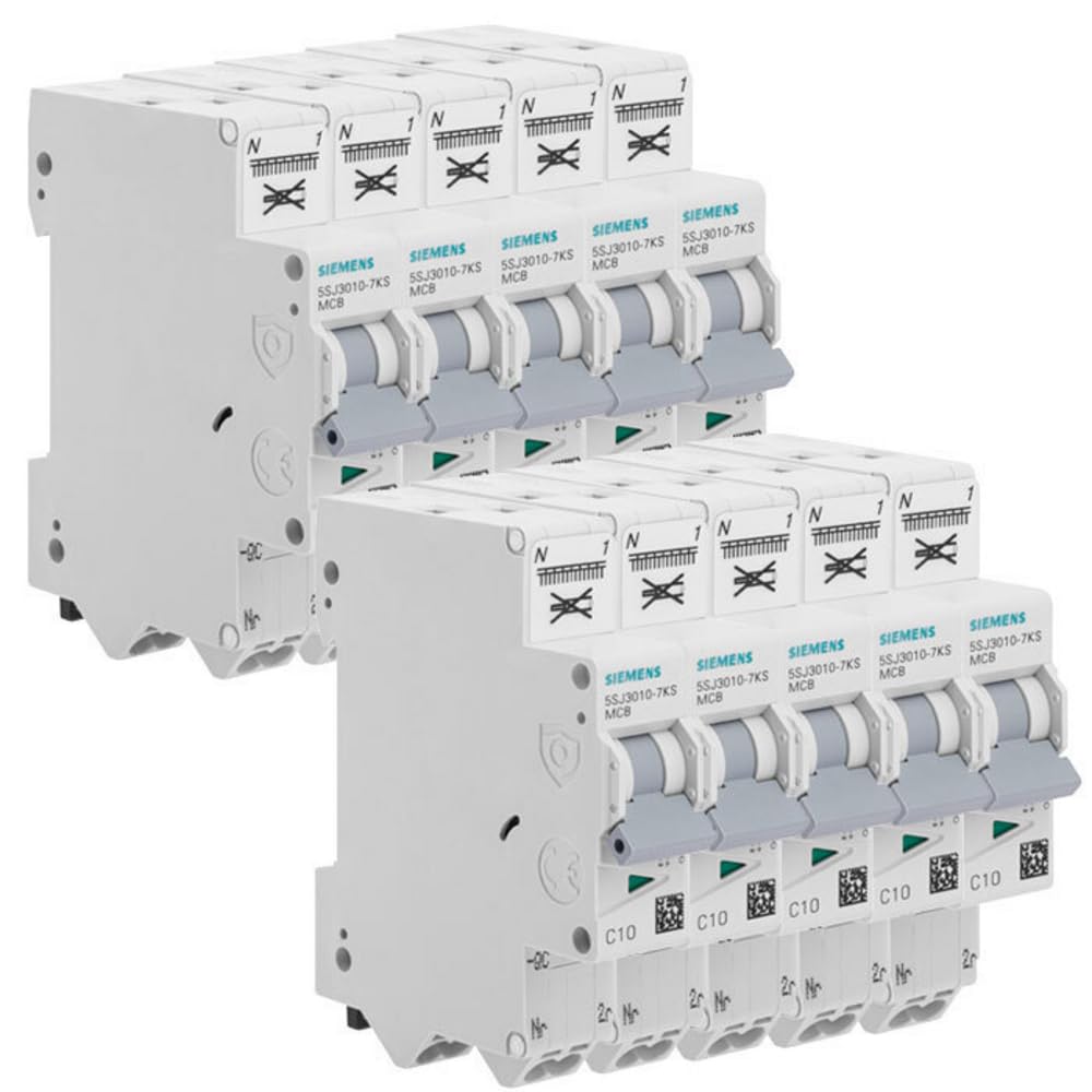 Siemens Sentron disjoncteur Ph+N 10A lot de 10 courbe C