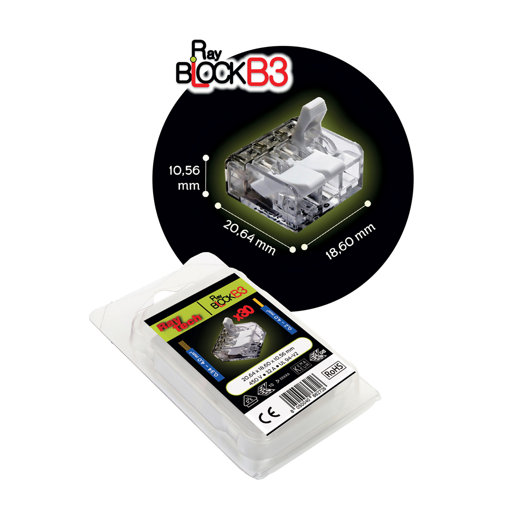 Raytech RayBlock B Connecteur à levier rapide sans outil