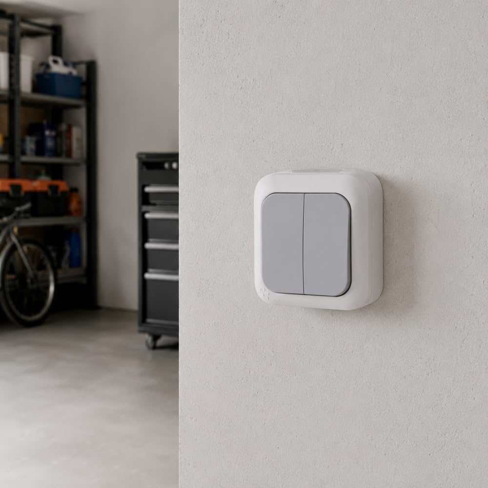Siemens Étanche Interrupteur Double Va-et-Vient Gris IP54