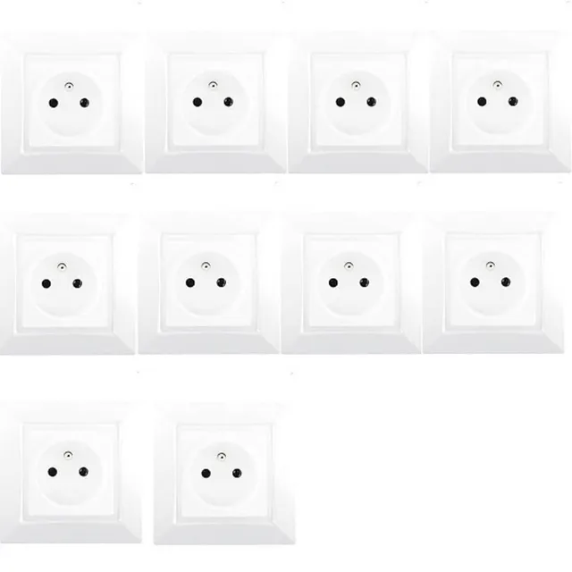 Siemens Delta One lot 10 prises 2P+T blanc