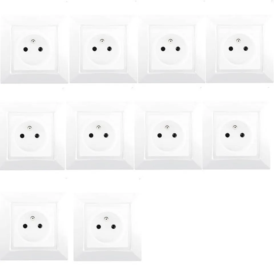 Siemens Delta One lot 10 prises 2P+T blanc