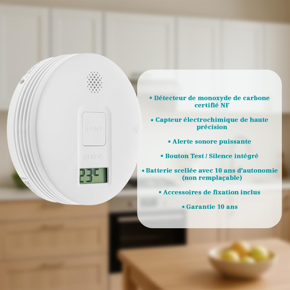 Siemens Delta One 5TC1260-3 détecteur CO NF 10 ans