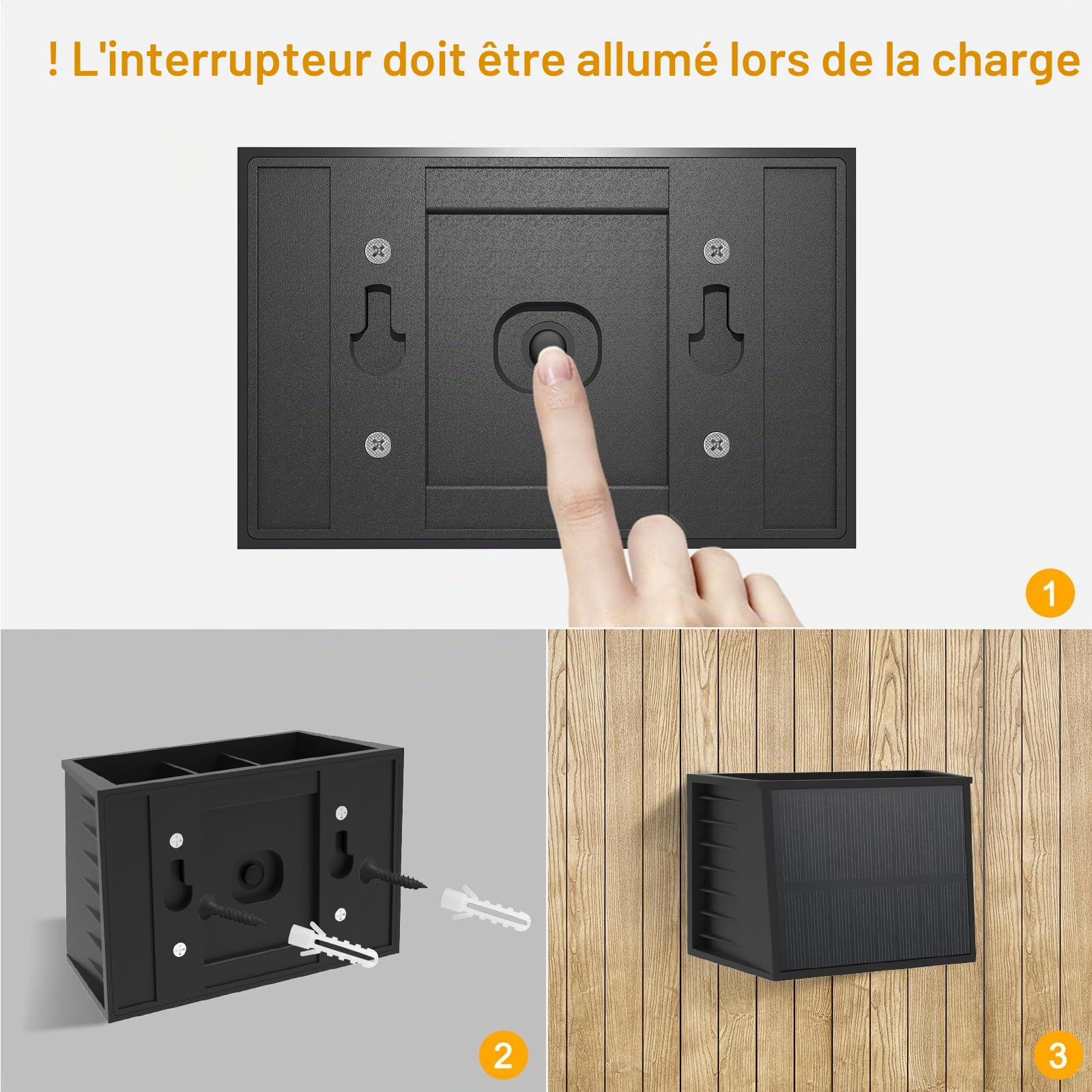 T-Sun Applique Solaire Murale 3000K Lot 2 Sans Détecteur