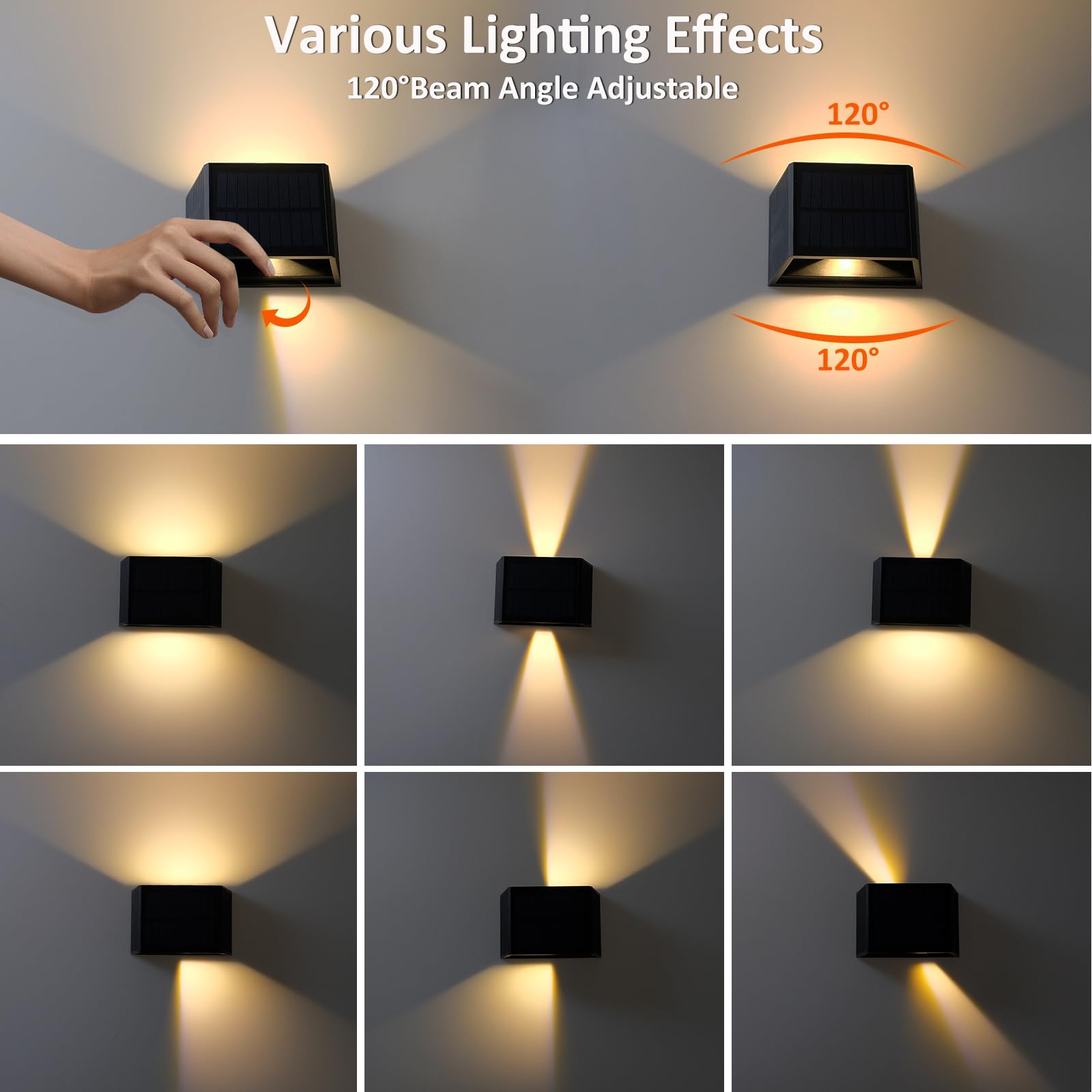 T-Sun Wall Lights applique solaire 3000K lot 2 IP65
