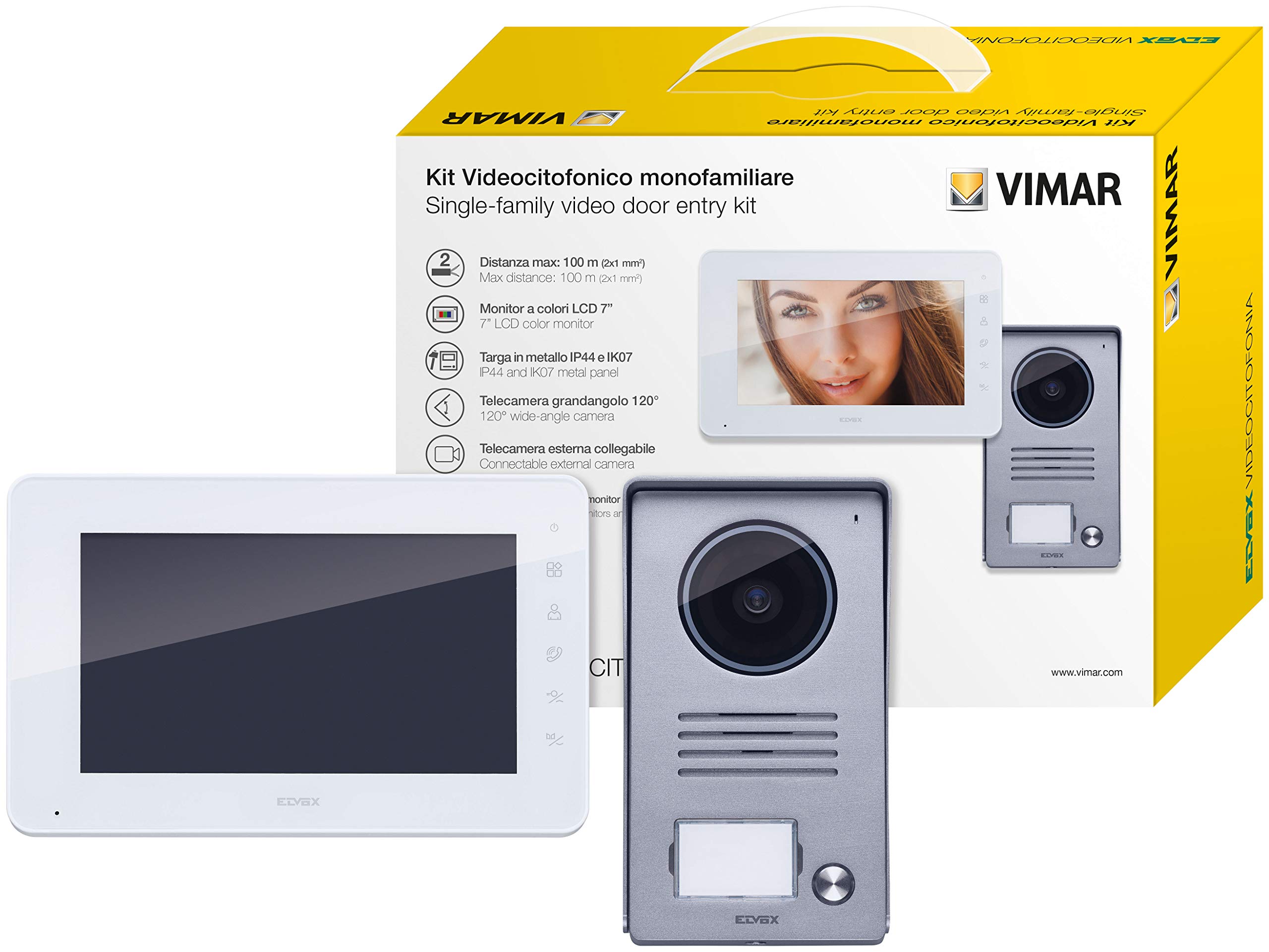 Vimar K40955 Kit portier vidéo Wi-Fi 7 pouces 1 famille