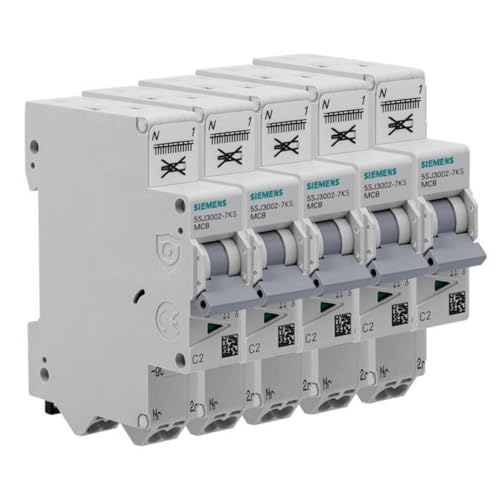 Siemens Sentron disjoncteur Ph+N 2A lot de 5 courbe C