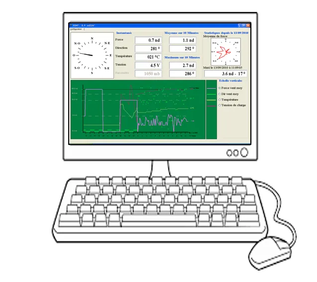 LCJ Capteurs StatMeteo logiciel vent clé USB Windows