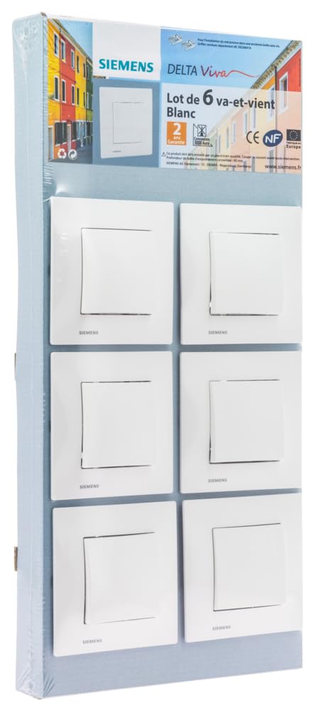 Siemens Delta Viva va-et-vient blanc lot de 6
