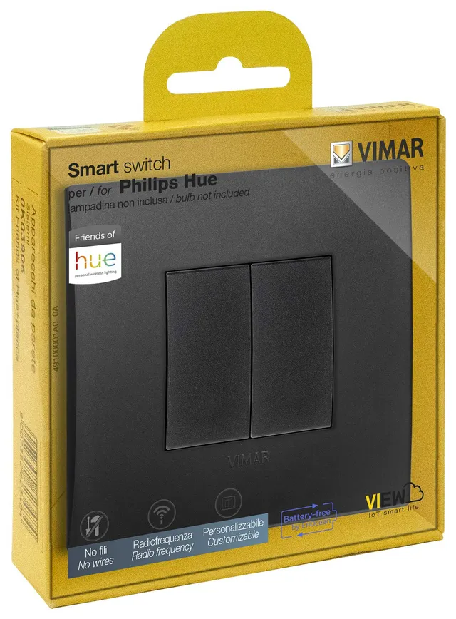 Vimar Arké 0K03906.07 Kit interrupteur Hue sans pile noir