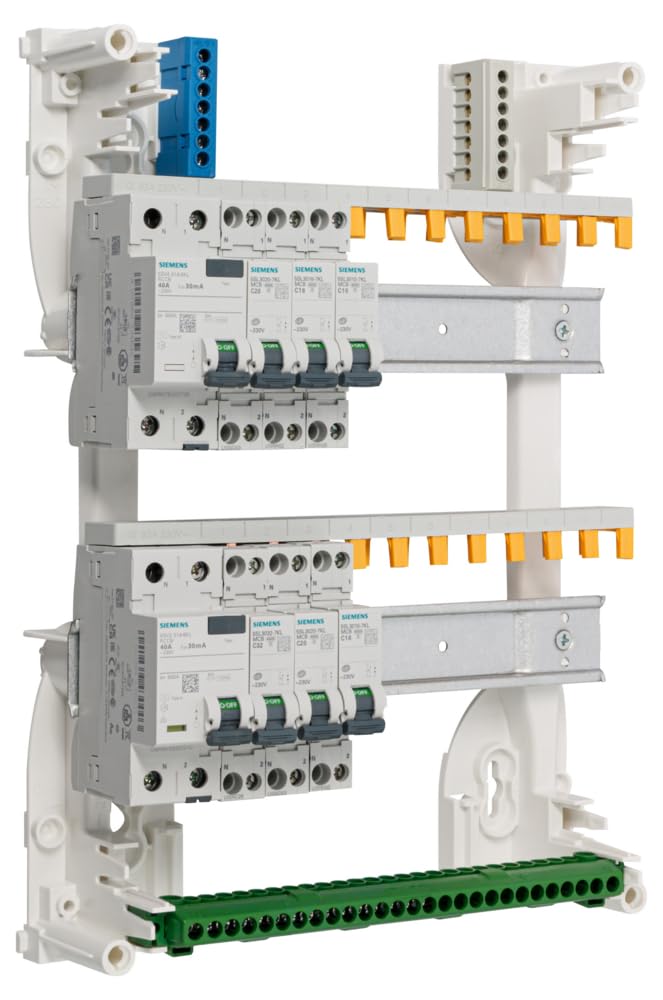 Siemens Tableau 2 rangées pré-équipé 2ID 40A 6 disjoncteurs