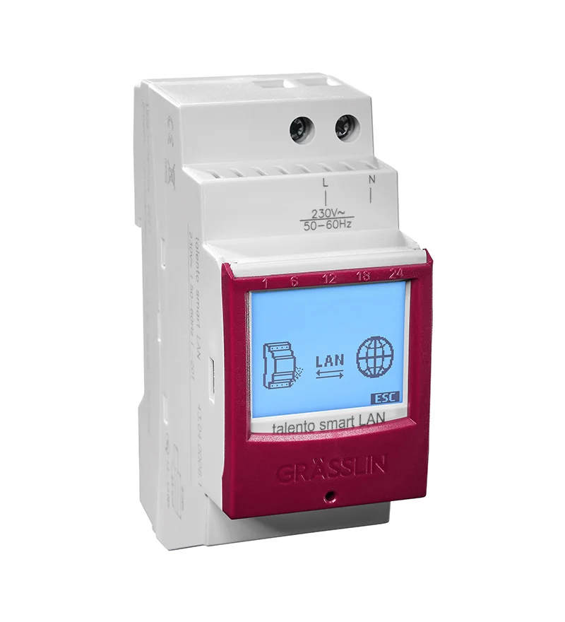 Grasslin Talento Smart LAN horloge connectée rail DIN