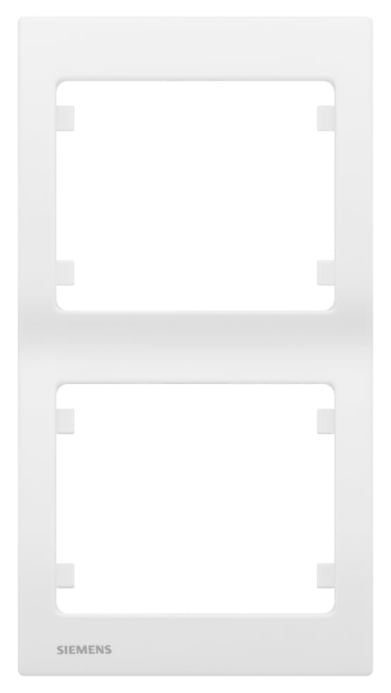 Siemens Delta Iris plaque double verticale blanche